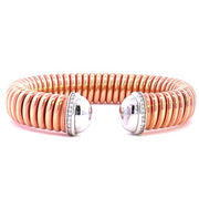 18K Rose Gold Coiled Gold and Diamond Cuff - FINAL SALE